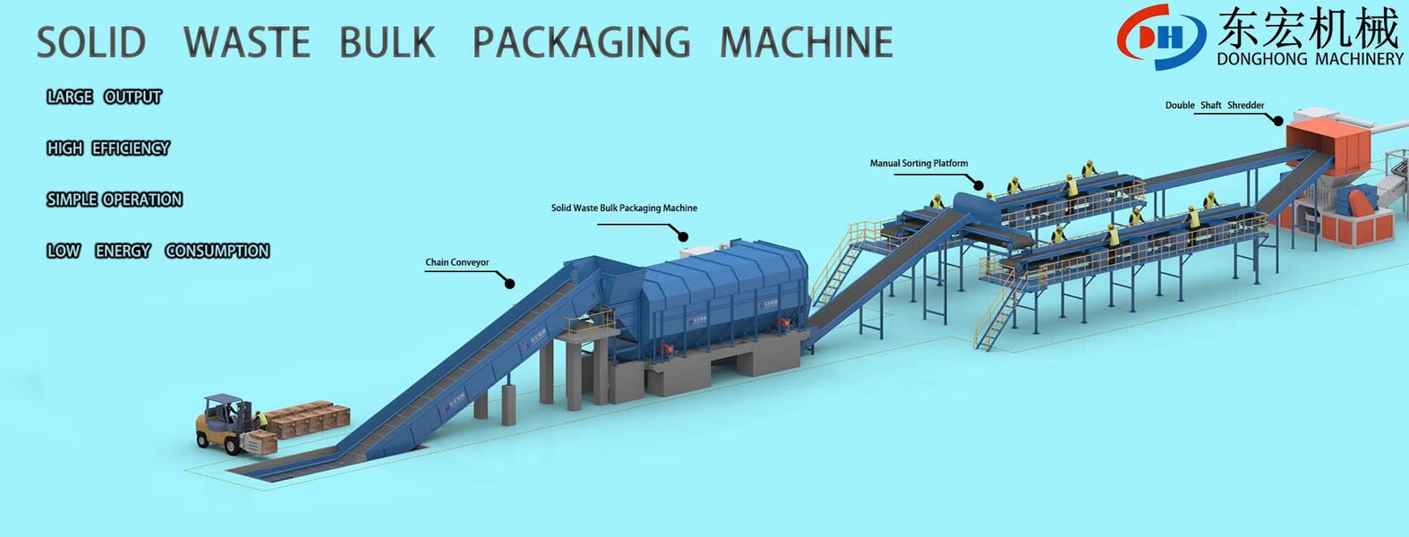 쓰레기 분쇄기 생산 라인