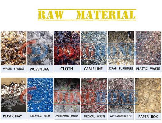 건축물 상점 종이 펄프 분쇄기 종이 공장 폐기물 SRF 대체 연료 라인