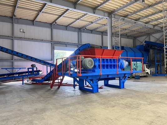 110kW 파워 금속 철폐 및 철 쉐레더 기계 두 셰프트 쉐레딩