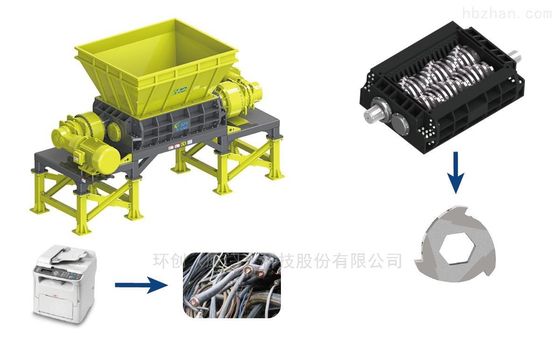 110kW 전력 스테인레스 스틸 폐기물 냉장고 분쇄 및 해체 생산 라인